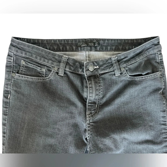 Ladies Prana Mid-Rise Bootcut Gray Jeans, Size 12 - Picture 2 of 5